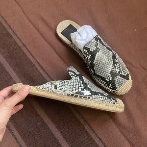Tory Burch snake print espadrille mule 5.5